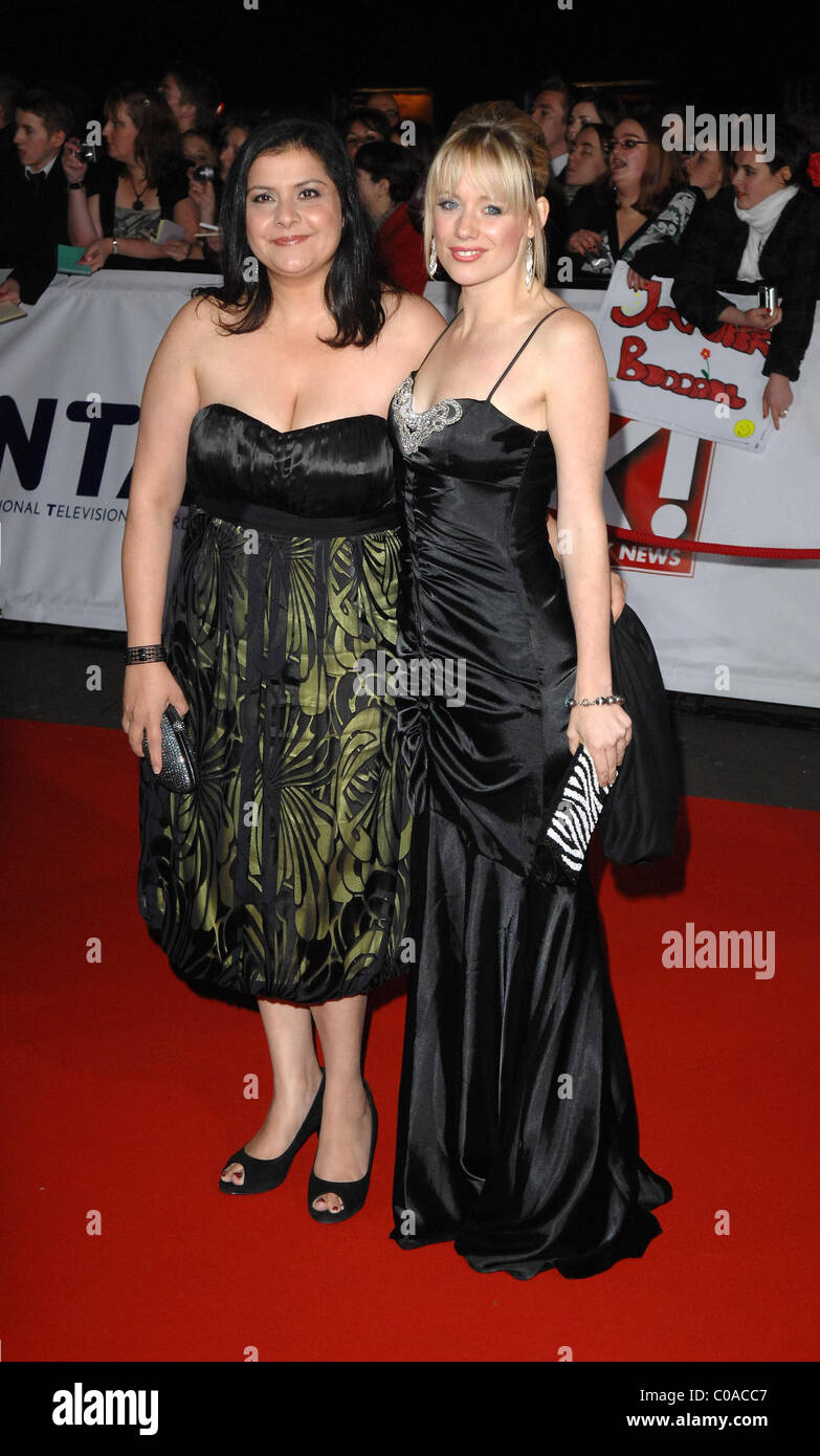 Nina Wadia and Kellie Shirley National Television Awards held at the