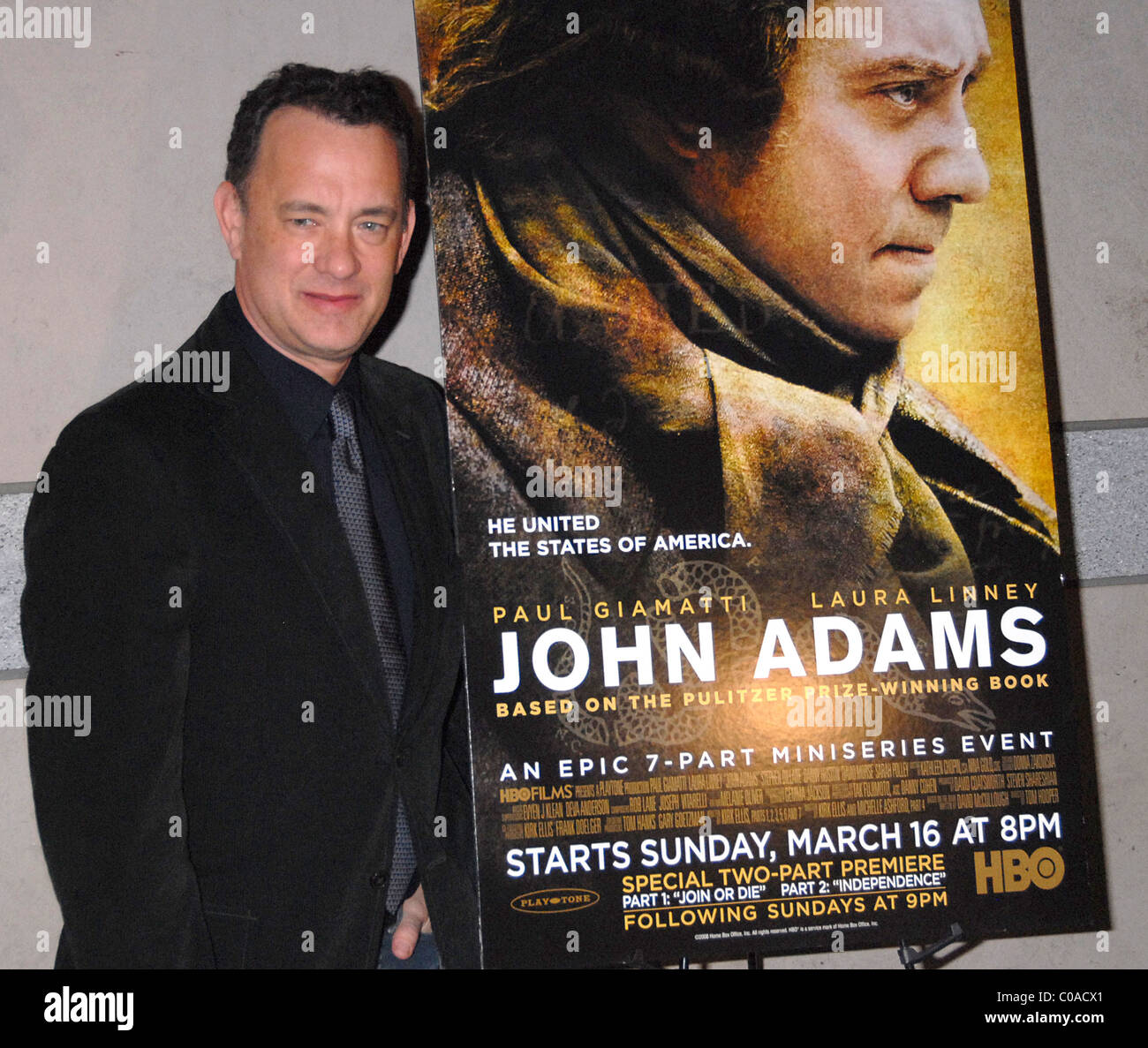 Tom Hanks Screening of of HBO's new mini series 'John Adams' at the  National Constitution Center Philadelphia, USA - 11.03.08 Stock Photo -  Alamy