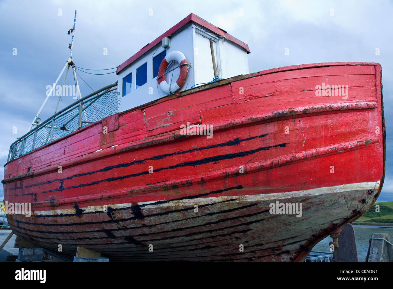 old boat in Westport port. Westport city. County Mayo. Republic of Ireland. Stock Photo