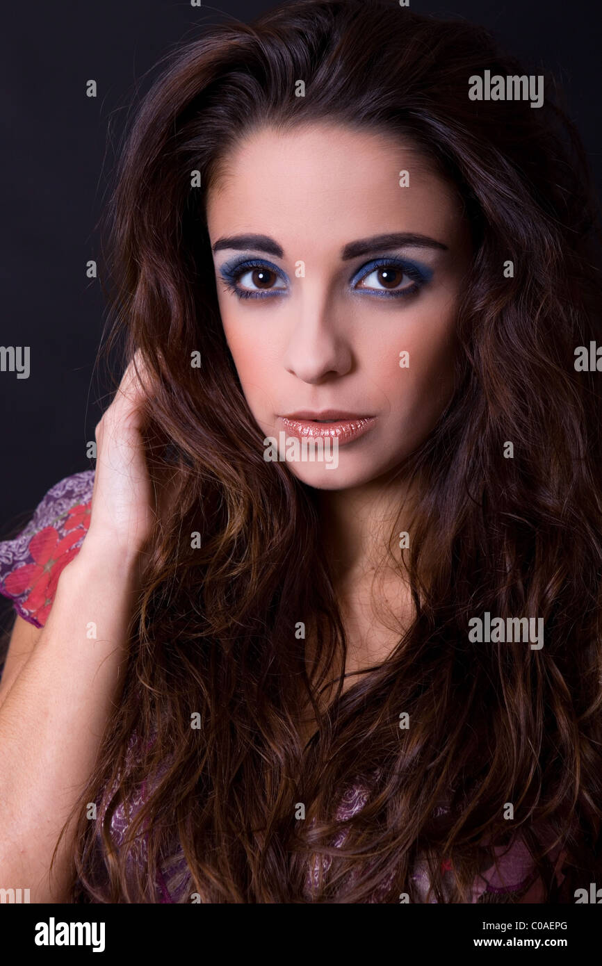 an young beautiful woman close up portrait Stock Photo - Alamy