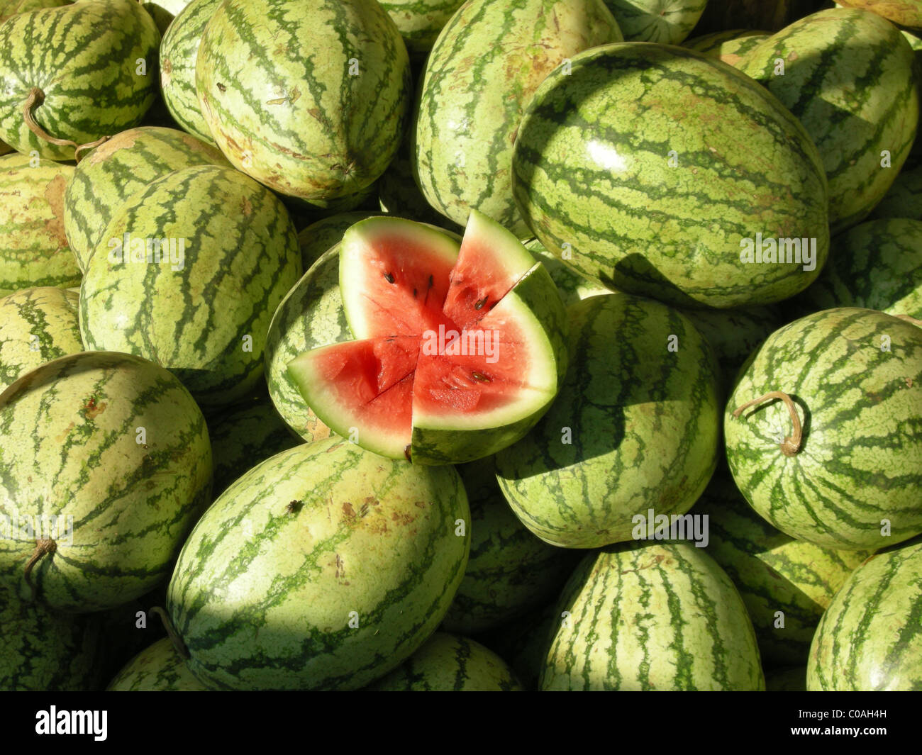 Watermelons in a market hi-res stock photography and images - Alamy