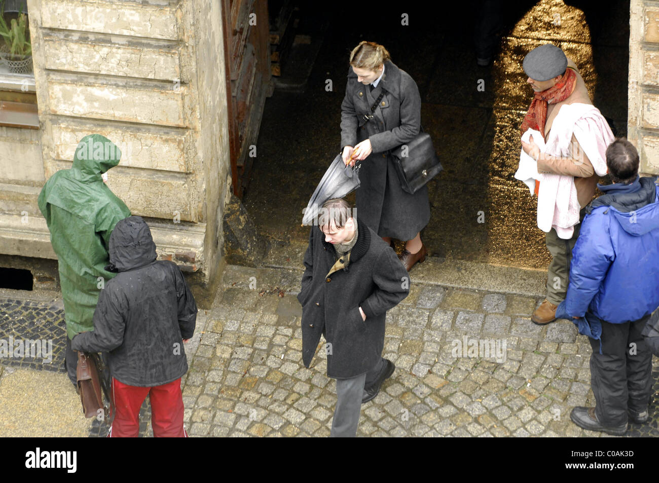 Kate Winslet, David Kross on the set of 'The Reader' in Goerlitz, Saxonia Goerlitz, Germany - 03.03.08 **Not available for Stock Photo