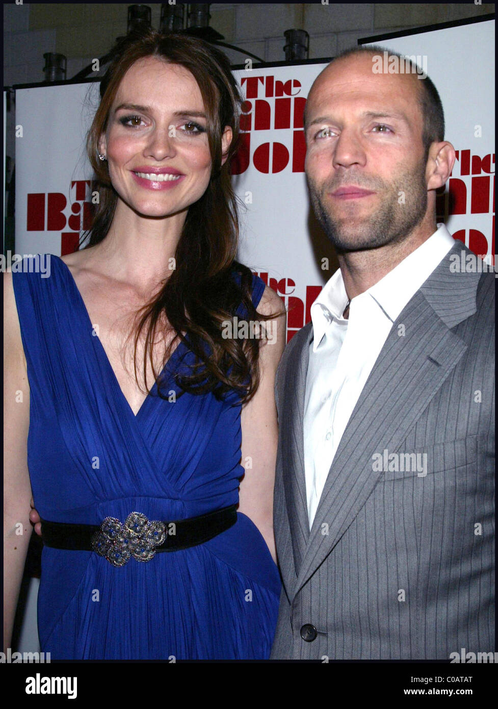 Saffron Burrows and Jason Statham attend the New York premiere of The Bank Job hosted by The
