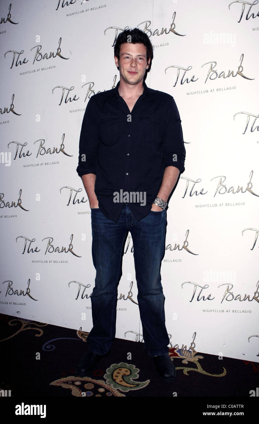 Cory Monteith 2 - Way Birthday hosted by the cast of Kyle XY at The Bank night club inside the Bellagio Hotel Casino Las Vegas, Stock Photo