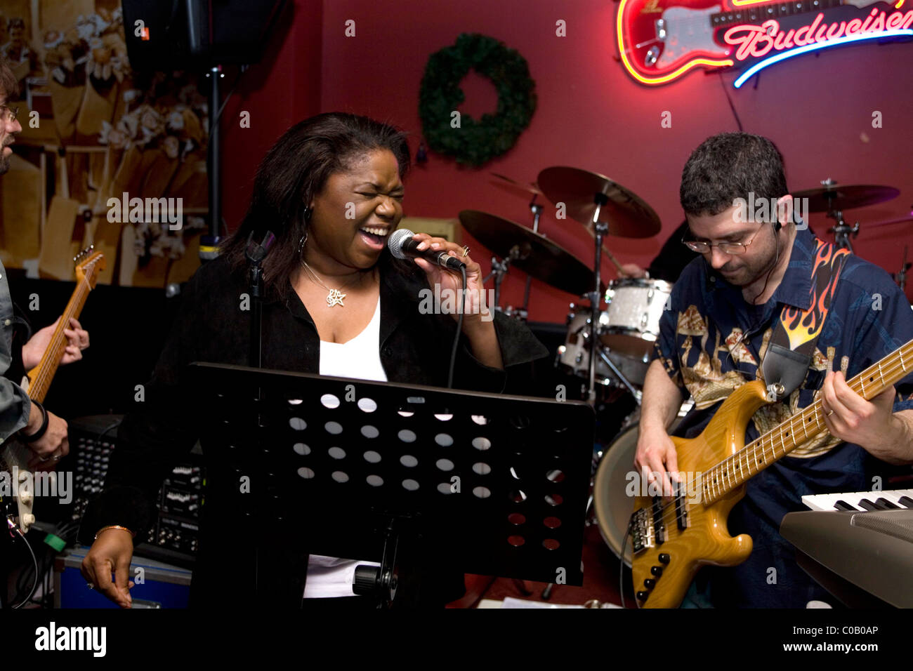 Karaoke bar on the Upper East Side of Manhattan; New York City Stock