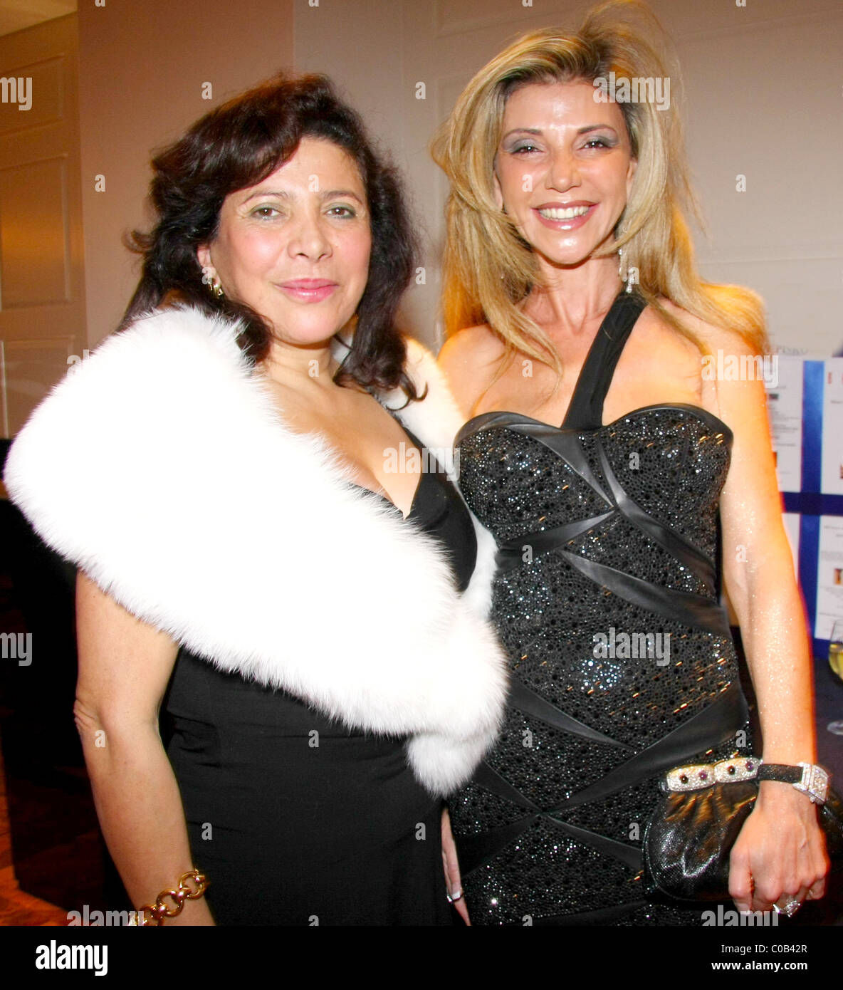 Milliner Deida Acero and Lisa Tchenguiz Liz Brewer Gallery Party London
