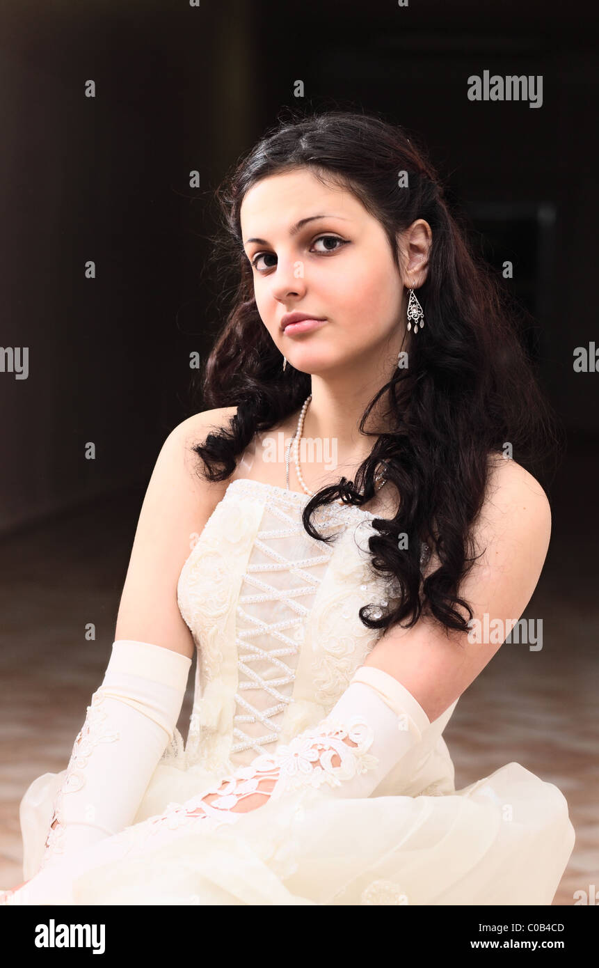 young woman in a evening dress Stock Photo - Alamy