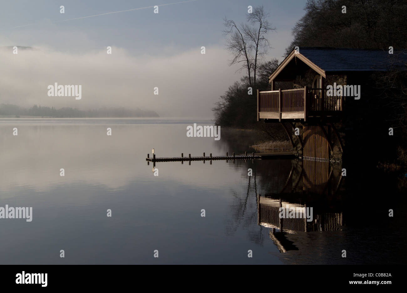 Ullswater boat house Pooley Bridge Penrith Cumbria Stock Photo Alamy