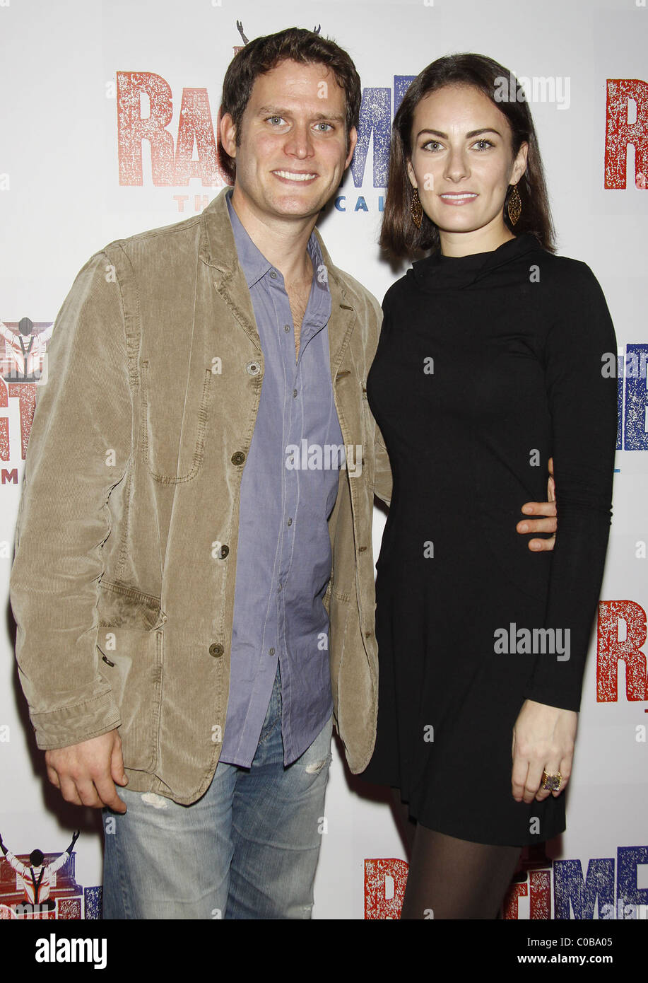 Steven Pasquale and Laura Benanti Opening night of the Broadway musical 'Ragtime' at the Neil Simon Theatre - Arrivals New York Stock Photo