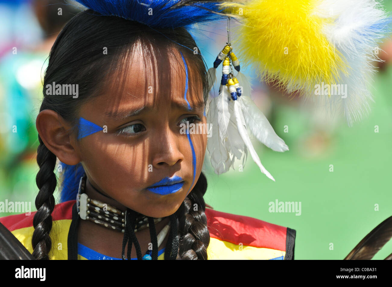 Young Indian girl at the Indian days in Browning Montana US 2010 Stock Photo