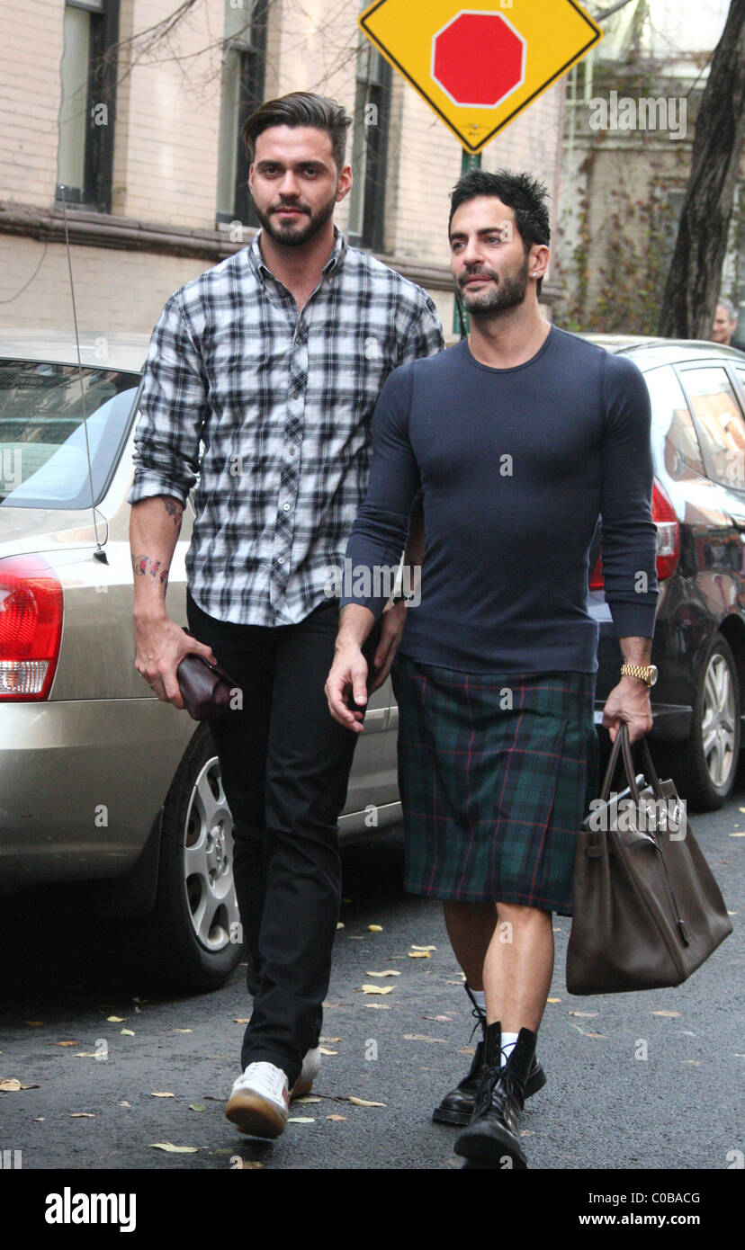 Marc Jacob's with his Hermes Birkin & husband Lorenzo Martone