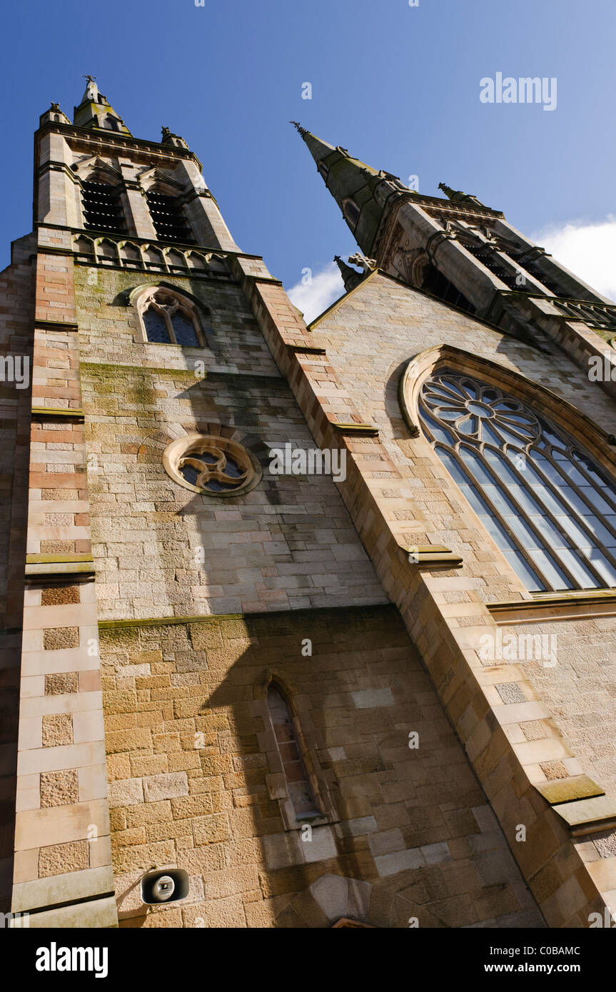 Exterior of St Peter's Cathedral, Falls Road, Belfast Stock Photo