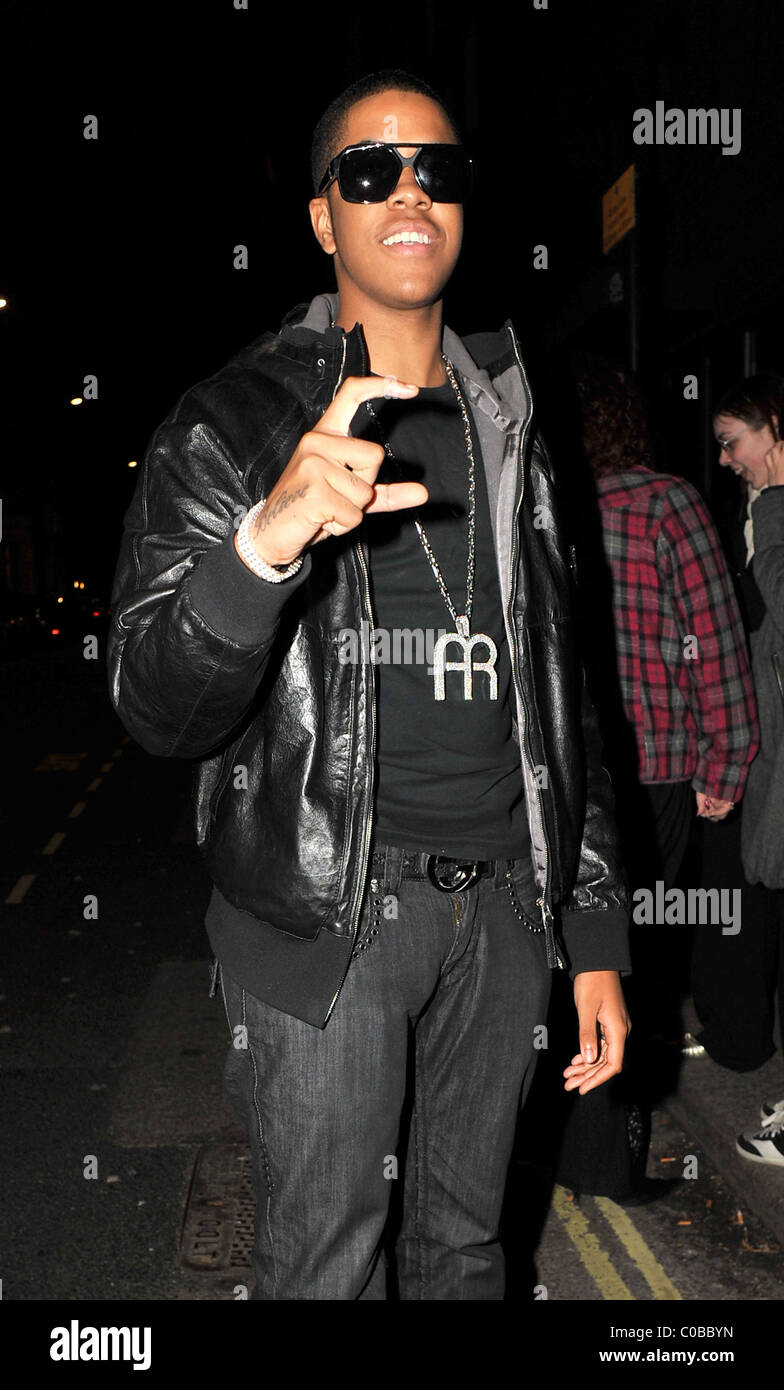Chipmunk outside Rihanna's Nokia gig afterparty at Mahiki nightclub ...