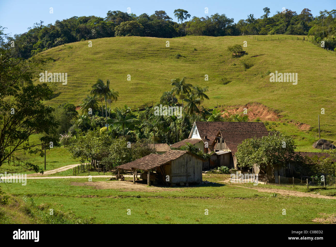 Farmhouse in South Brazil Stock Photo