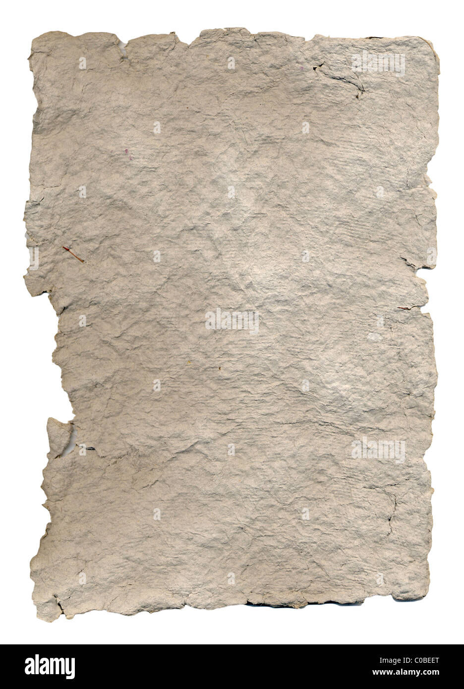 Isolate Paper Hand made paper isolated on white background Stock Photo - Alamy