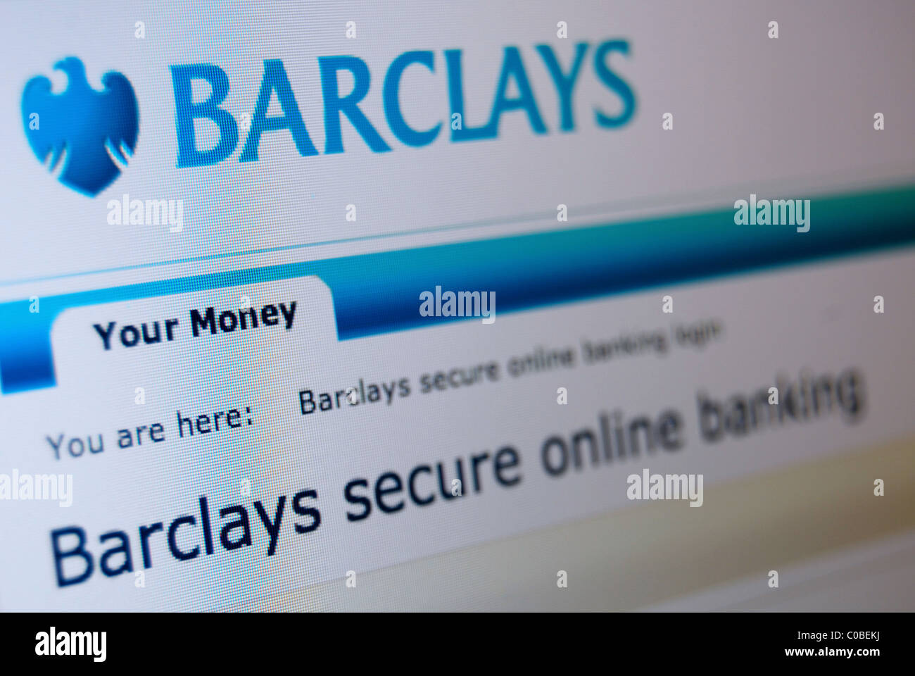 A Photo Illustration Of The Barclays Bank Website Stock Photo