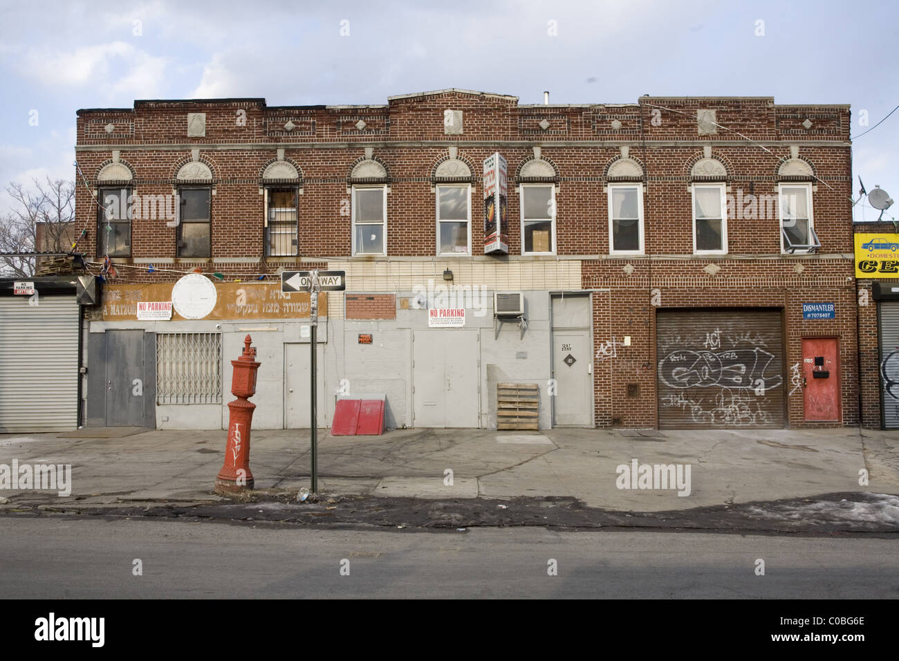 Rundown neighborhood in Brooklyn, New York Stock Photo