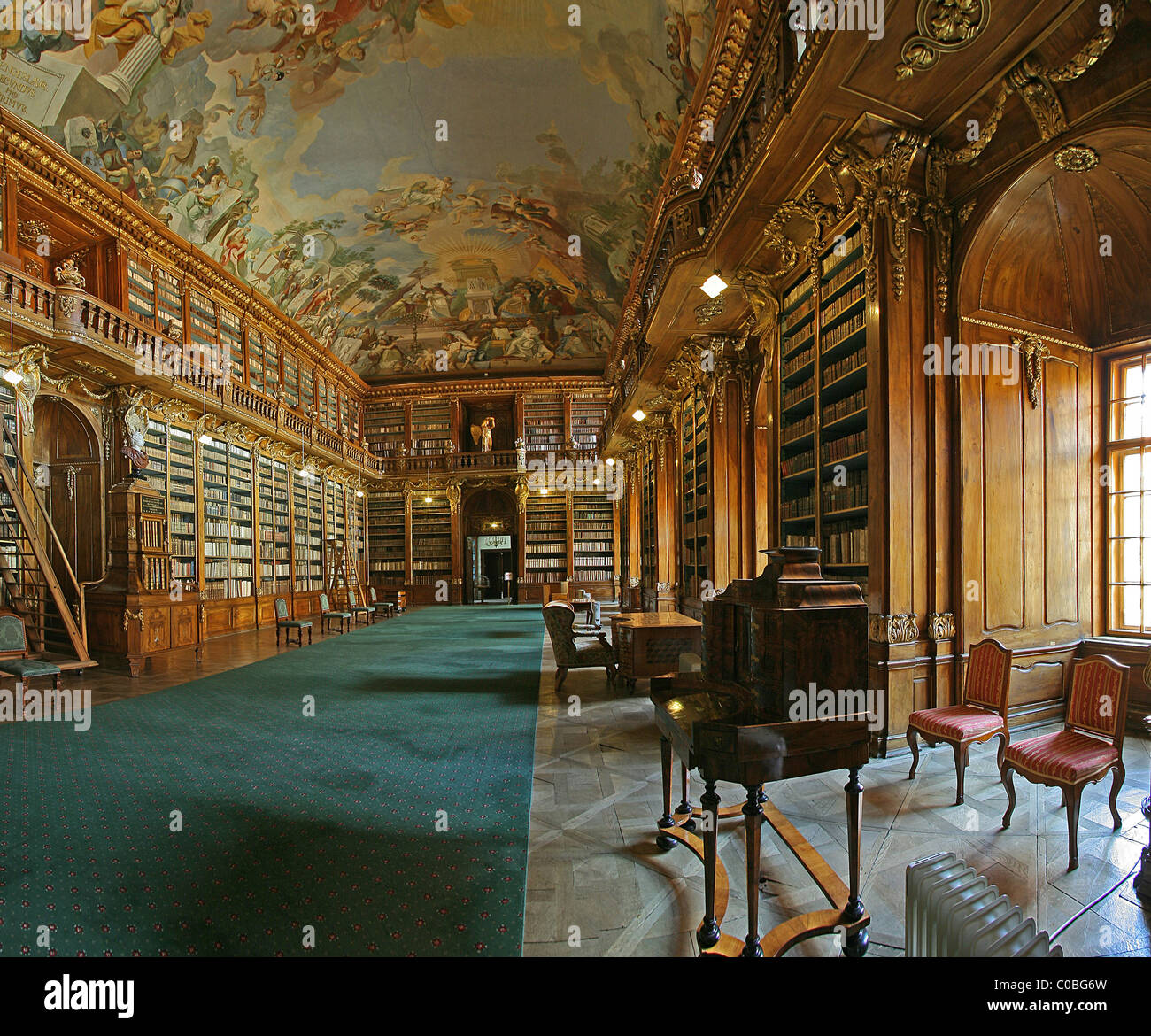 theological hall of Strahov library Praha Stock Photo