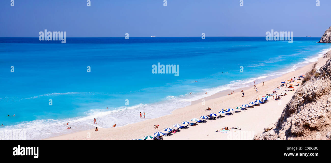 Egremnoi beach (Lefkada island,Greece) Stock Photo