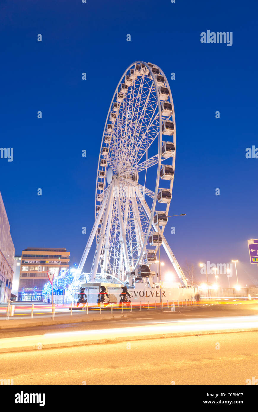The Dublin Wheel a tourist attraction at the Point Village Stock Photo Alamy