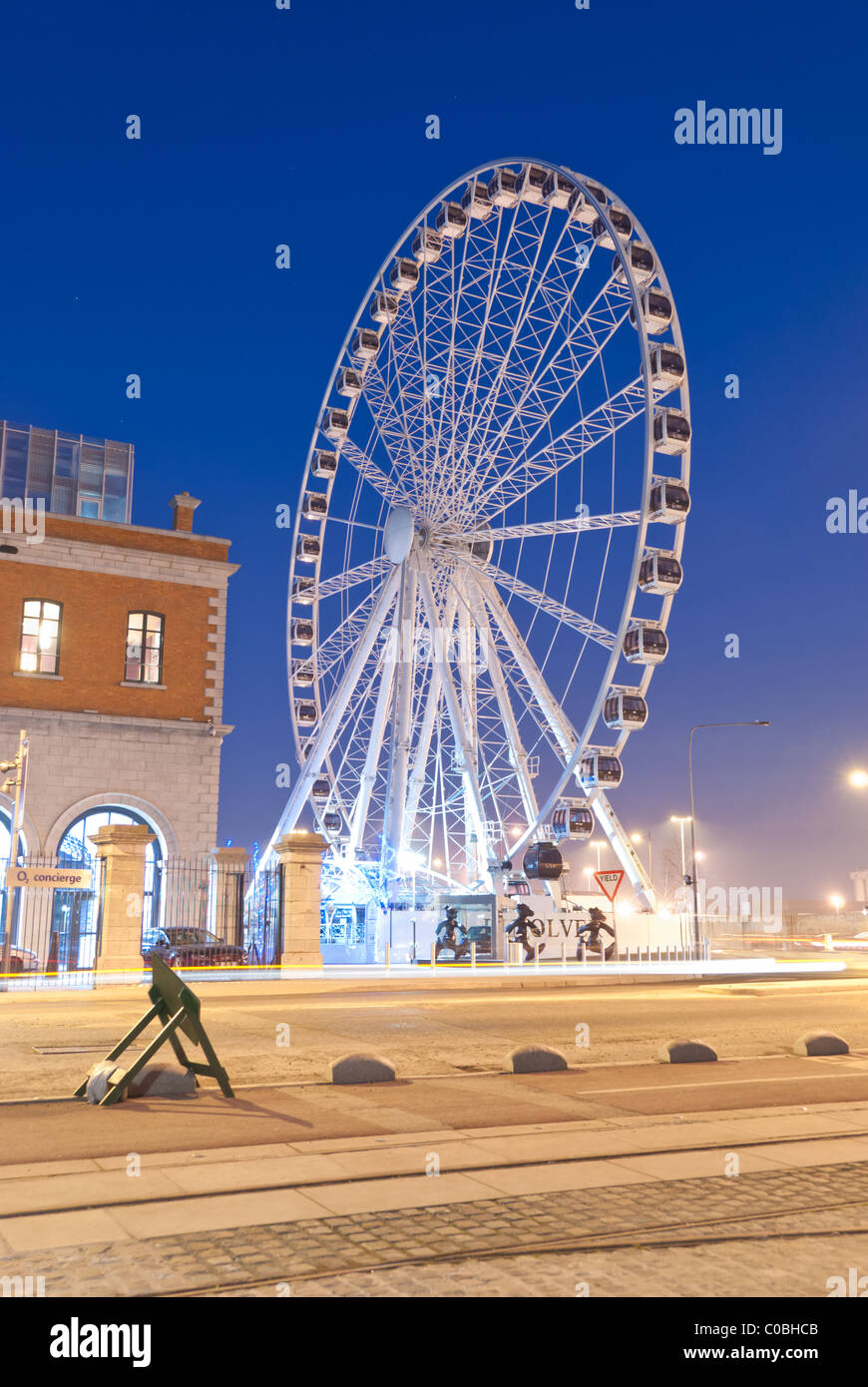 The Dublin Wheel a tourist attraction at the Point Village Stock Photo Alamy
