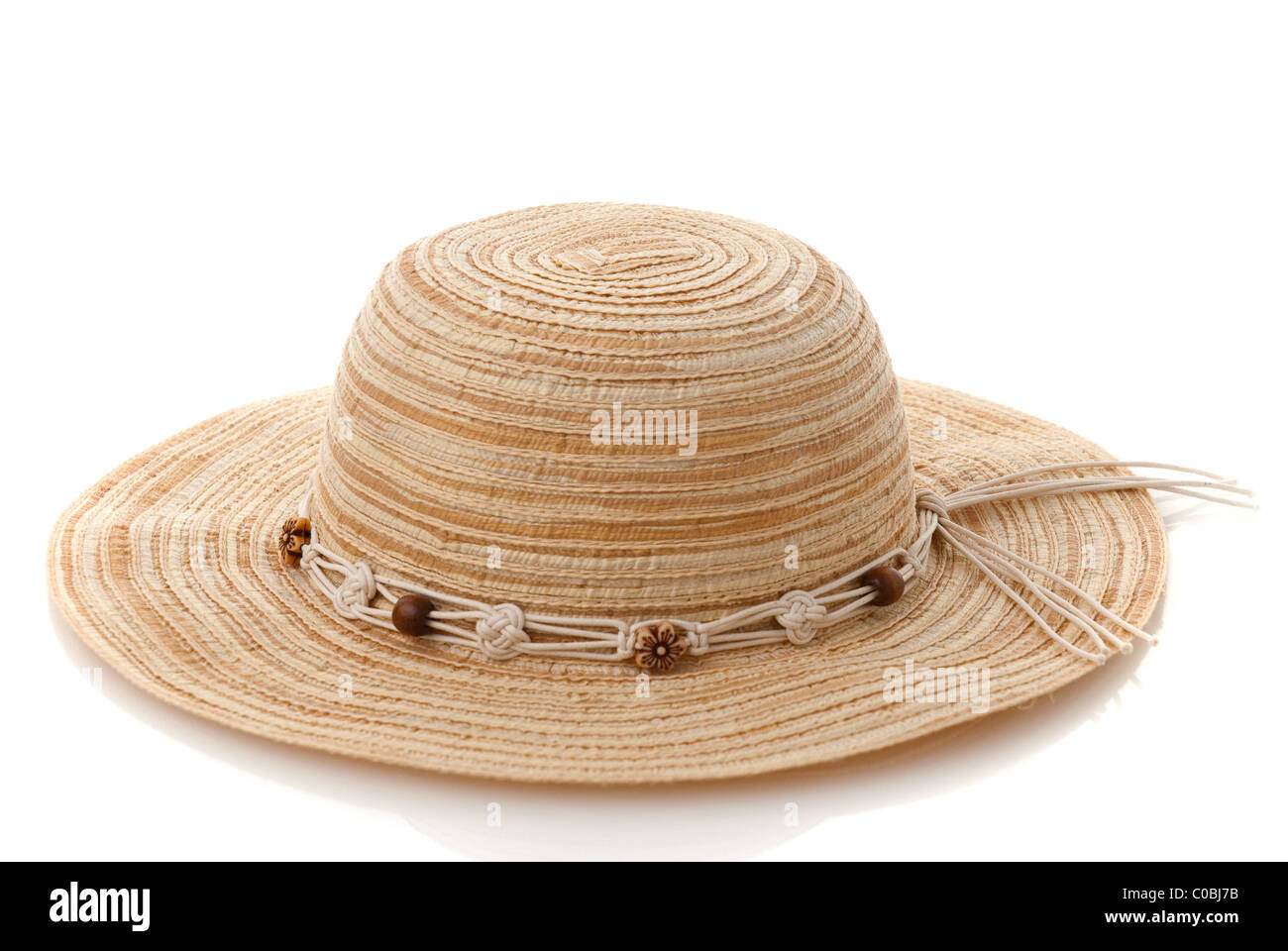 Straw hat isolated on white background Stock Photo - Alamy