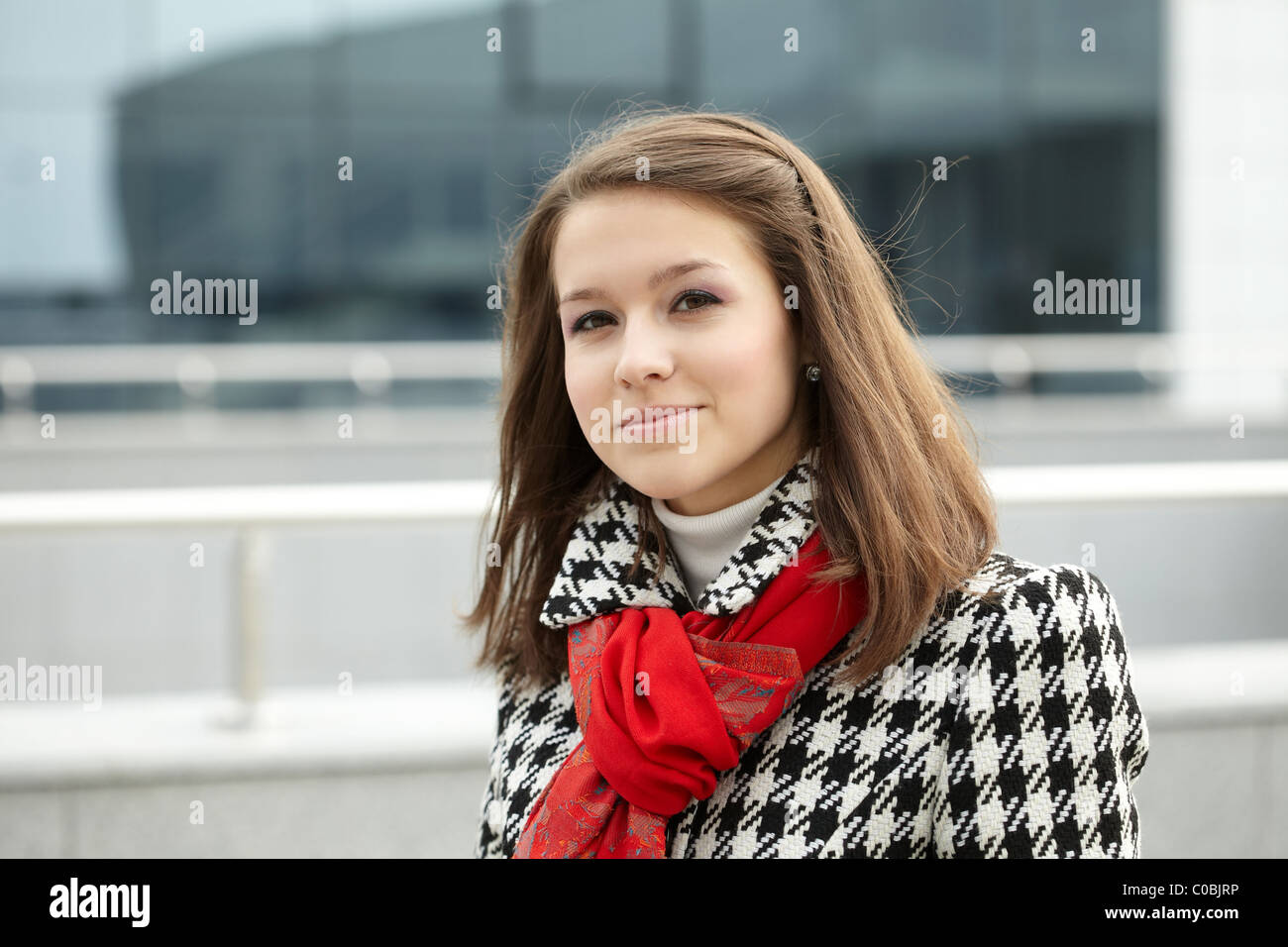 portrait of a happy young woman Stock Photo - Alamy
