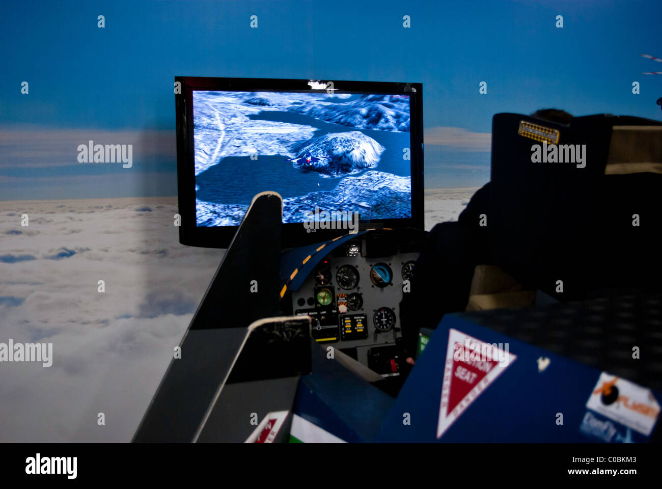 simulator airplane Stock Photo