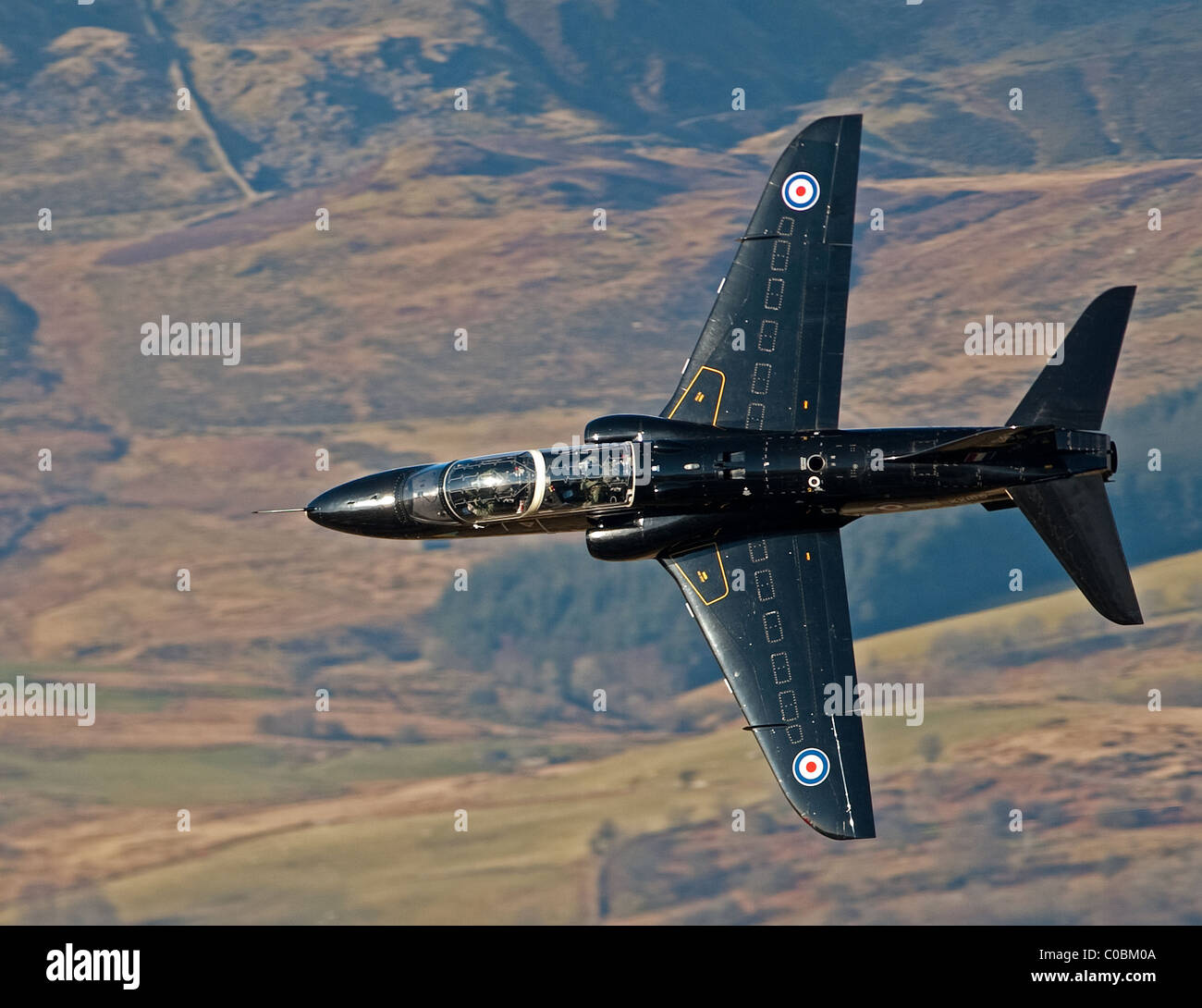 The Hawk first entered service with the RAF in 1976, both as an advanced flying-training aircraft and a weapons-training aircraf Stock Photo