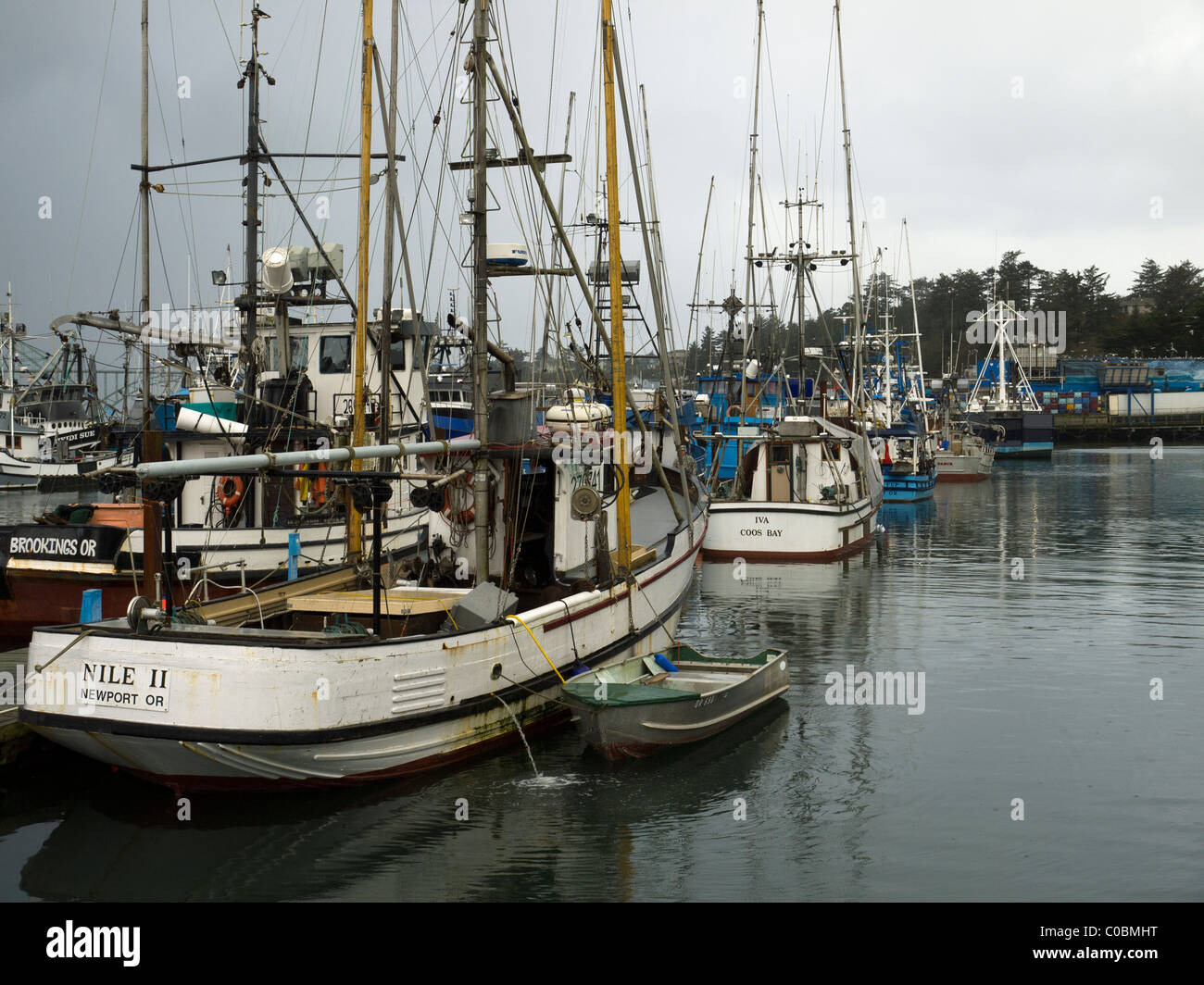 Fishing boats in Newport, Oregon Stock Photo