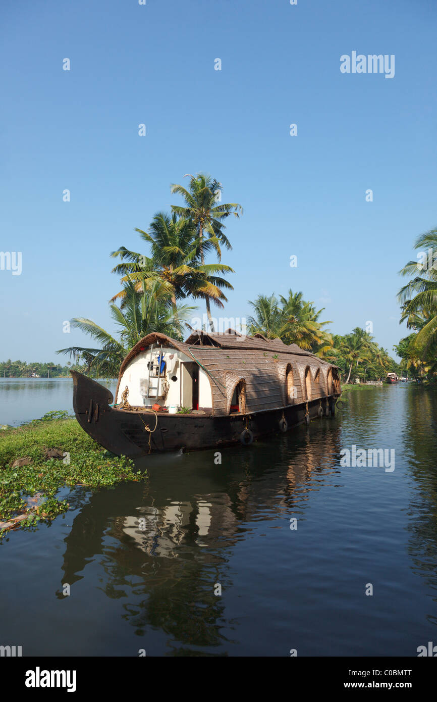 Houseboat on Kerala backwaters Stock Photo Alamy