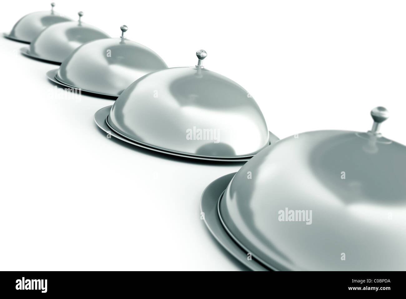 Silver tray cover hi-res stock photography and images - Alamy
