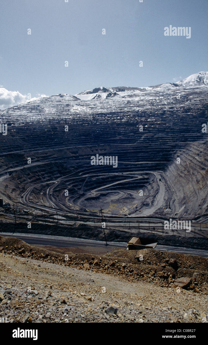 Utah USA Kennecott Bingham Copper Mine Deepest Open-Pit Mine in the World Stock Photo