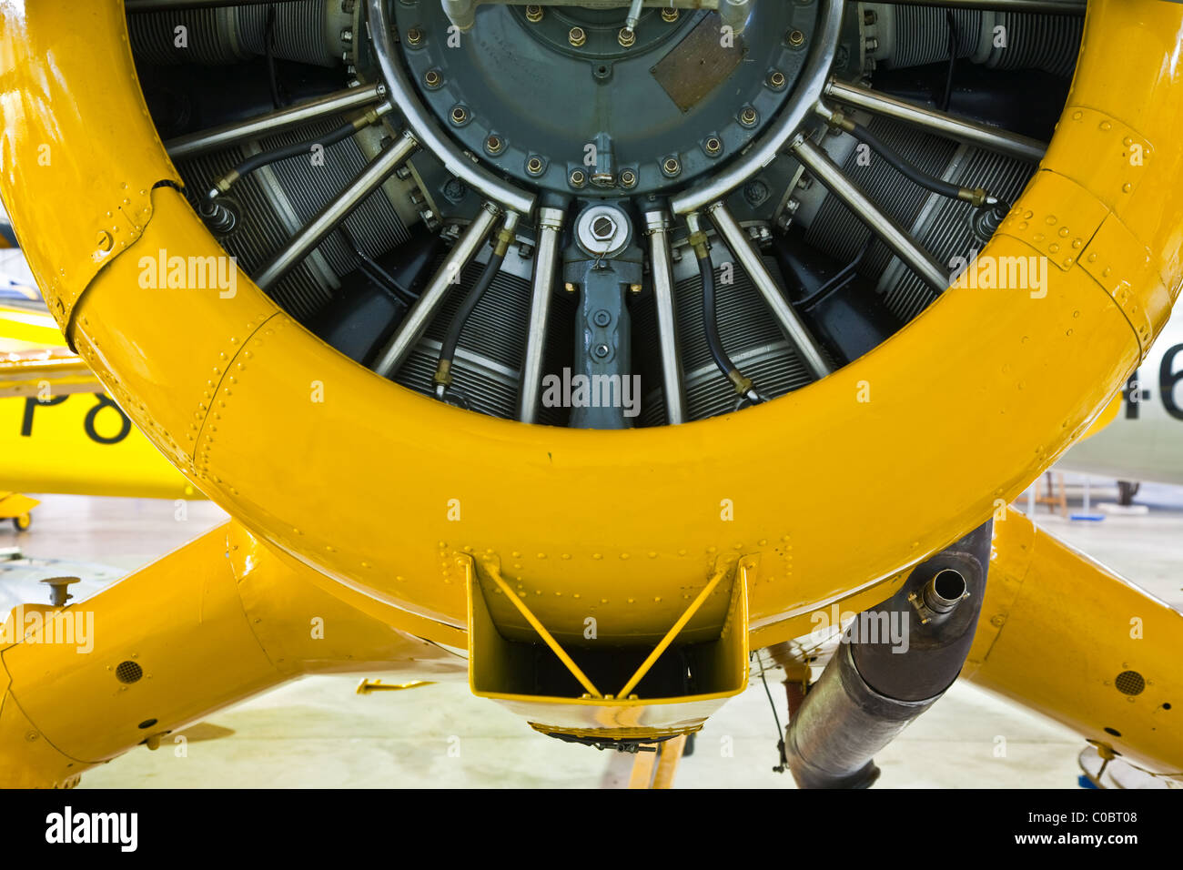 Radial engine and nacelle of a Noorduyn Norseman aircraft Stock Photo