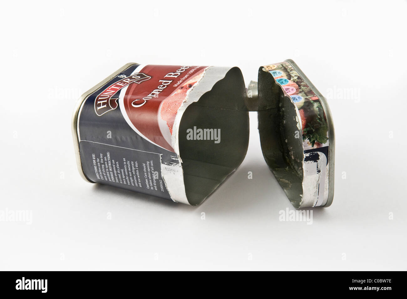 empty corned beef tin Stock Photo Alamy
