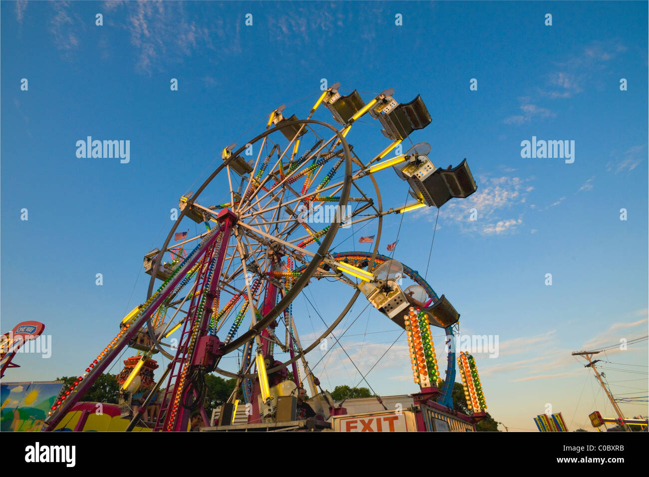 Ferris Wheel at county fair in Indiana Stock Photo - Alamy