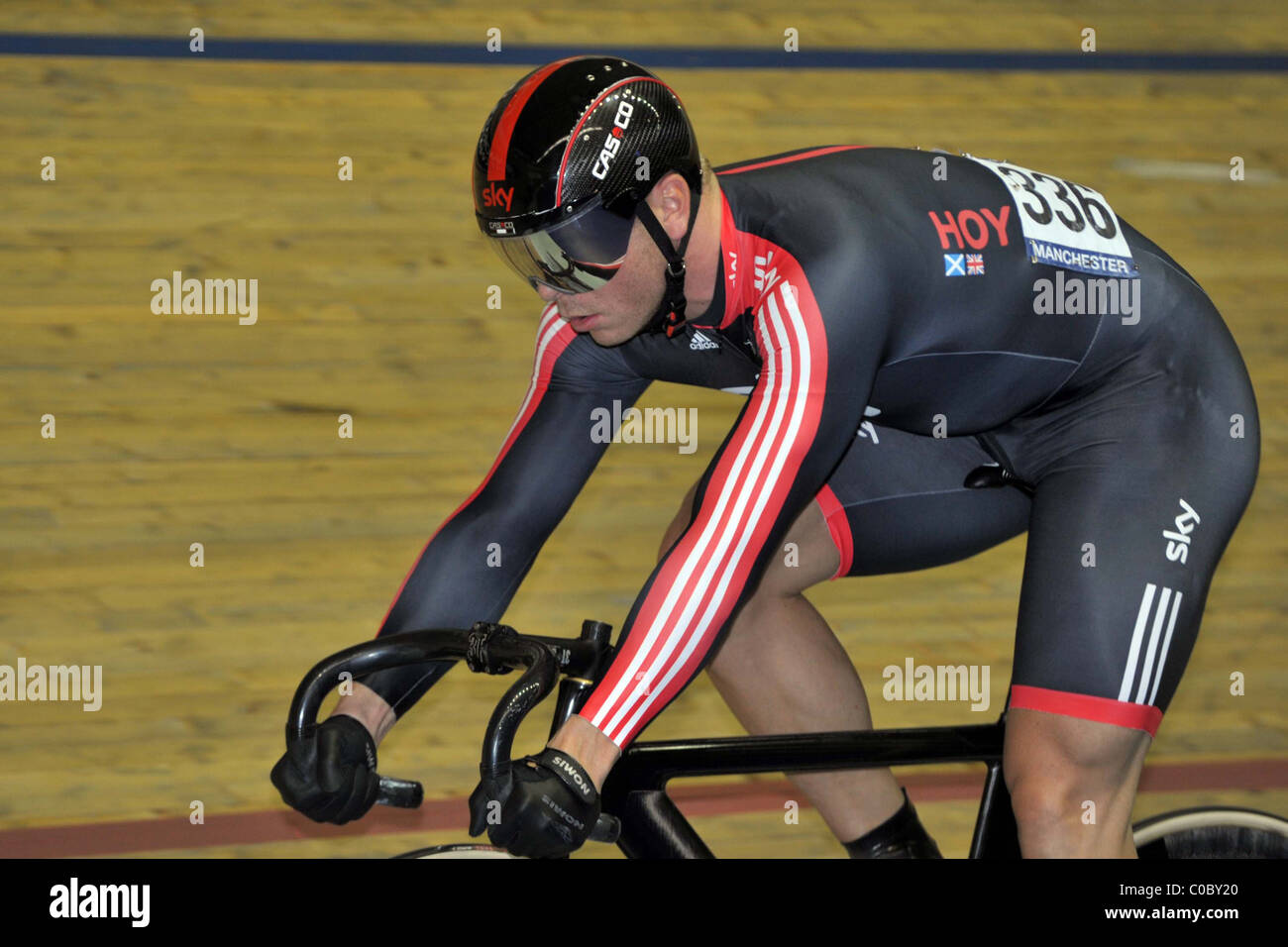 Mens Sprint. UCI  Manchester Velodrome uk, Stock Photo
