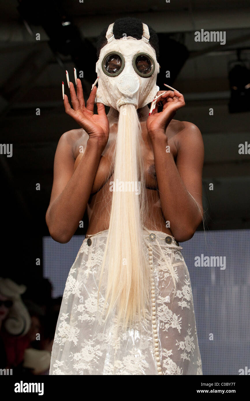 London Fashion Week, show by conceptual hairdresser Charlie Le Mindu Stock  Photo - Alamy