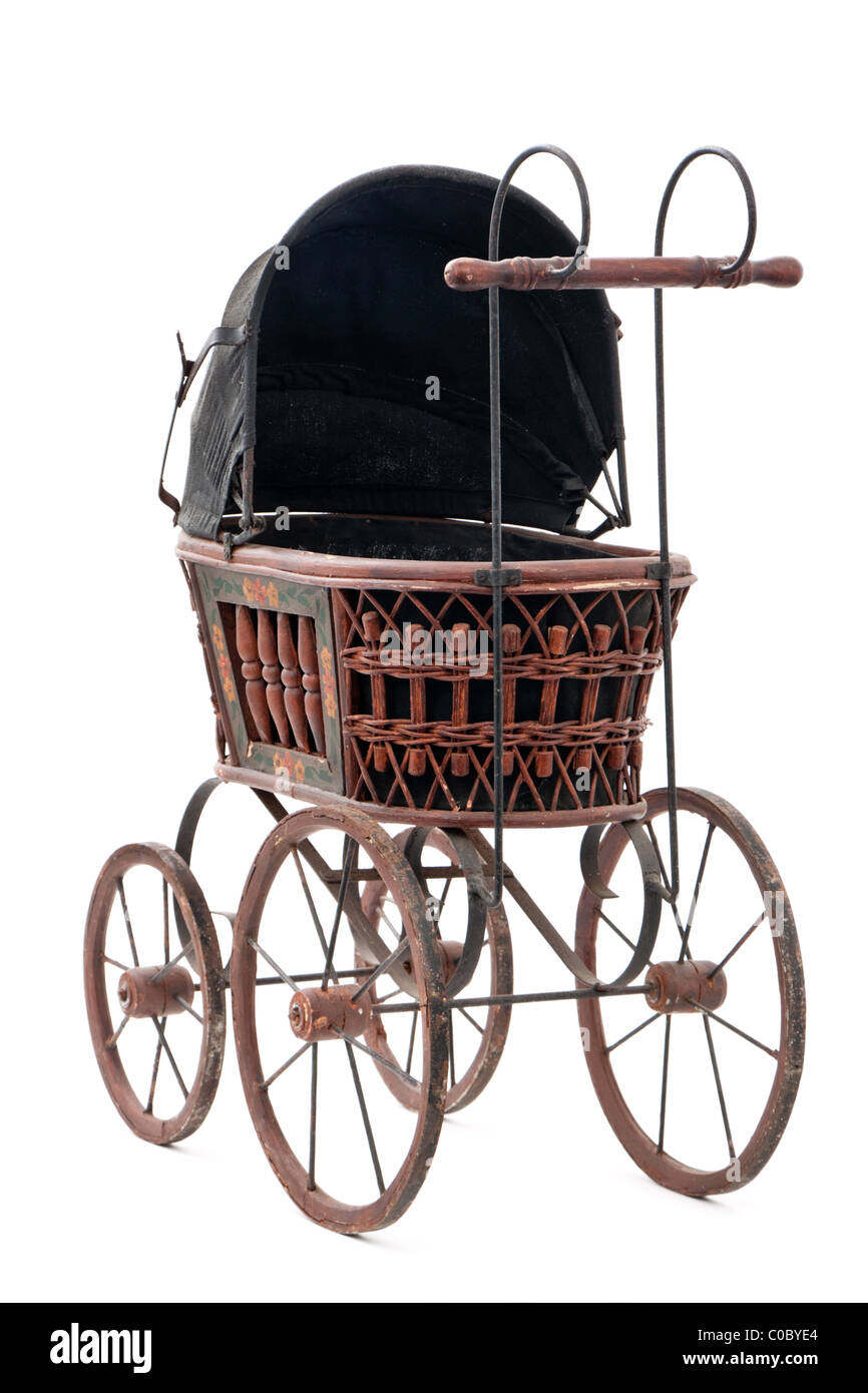 Antique Victorian dolls pram Stock Photo