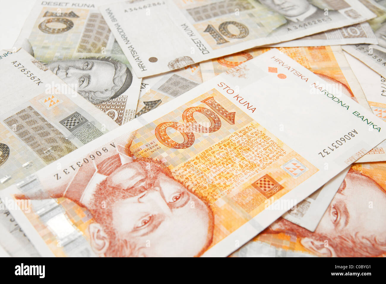 Background made of croatian currency Stock Photo - Alamy