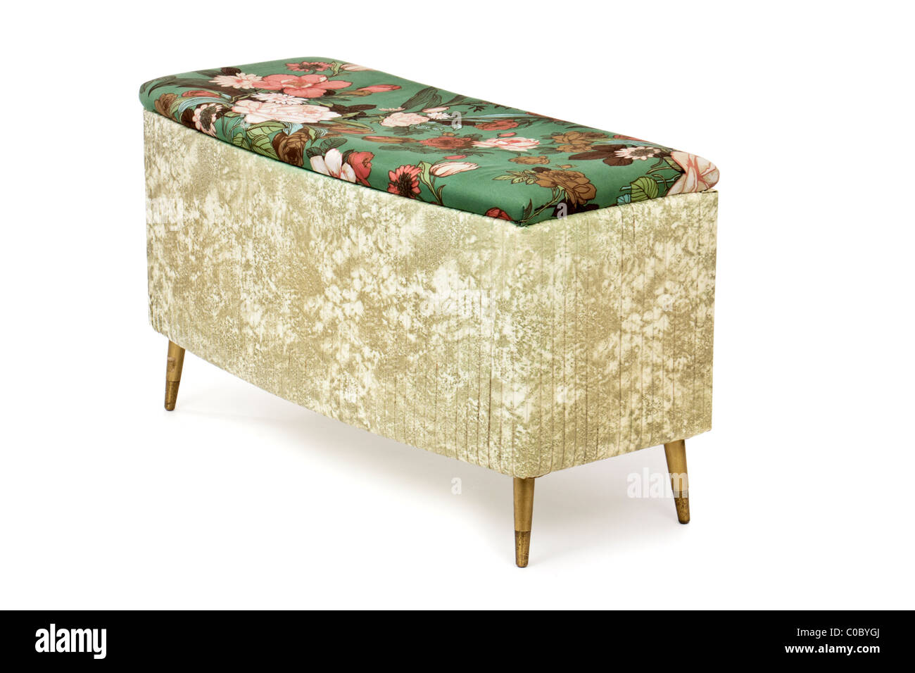 Vintage floral Ottoman storage box Stock Photo Alamy