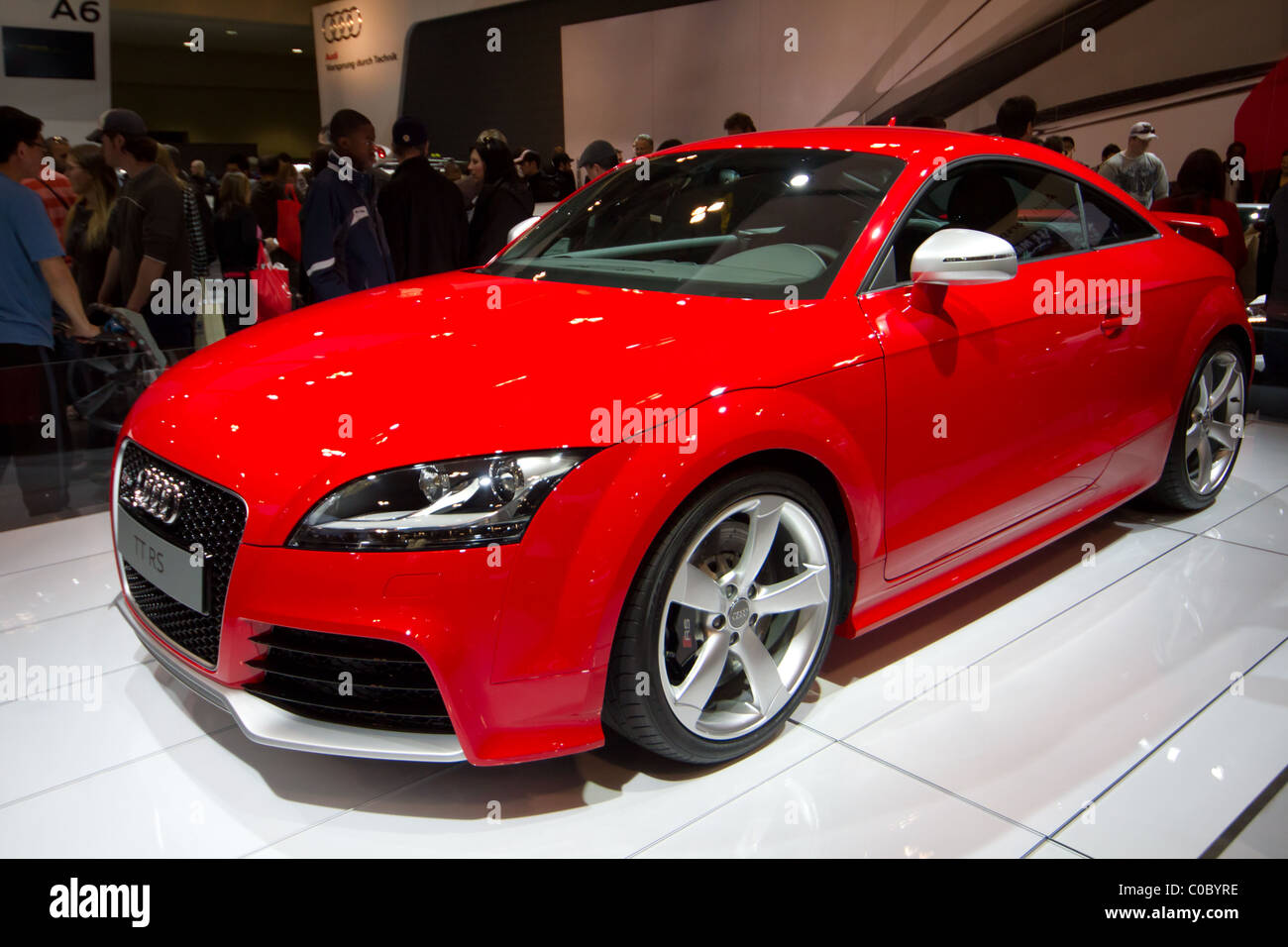red audi sports car Stock Photo