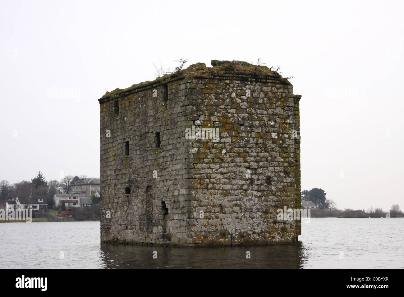 Stanley Castle lies in Stanley Reservoir in the south side of Paisley