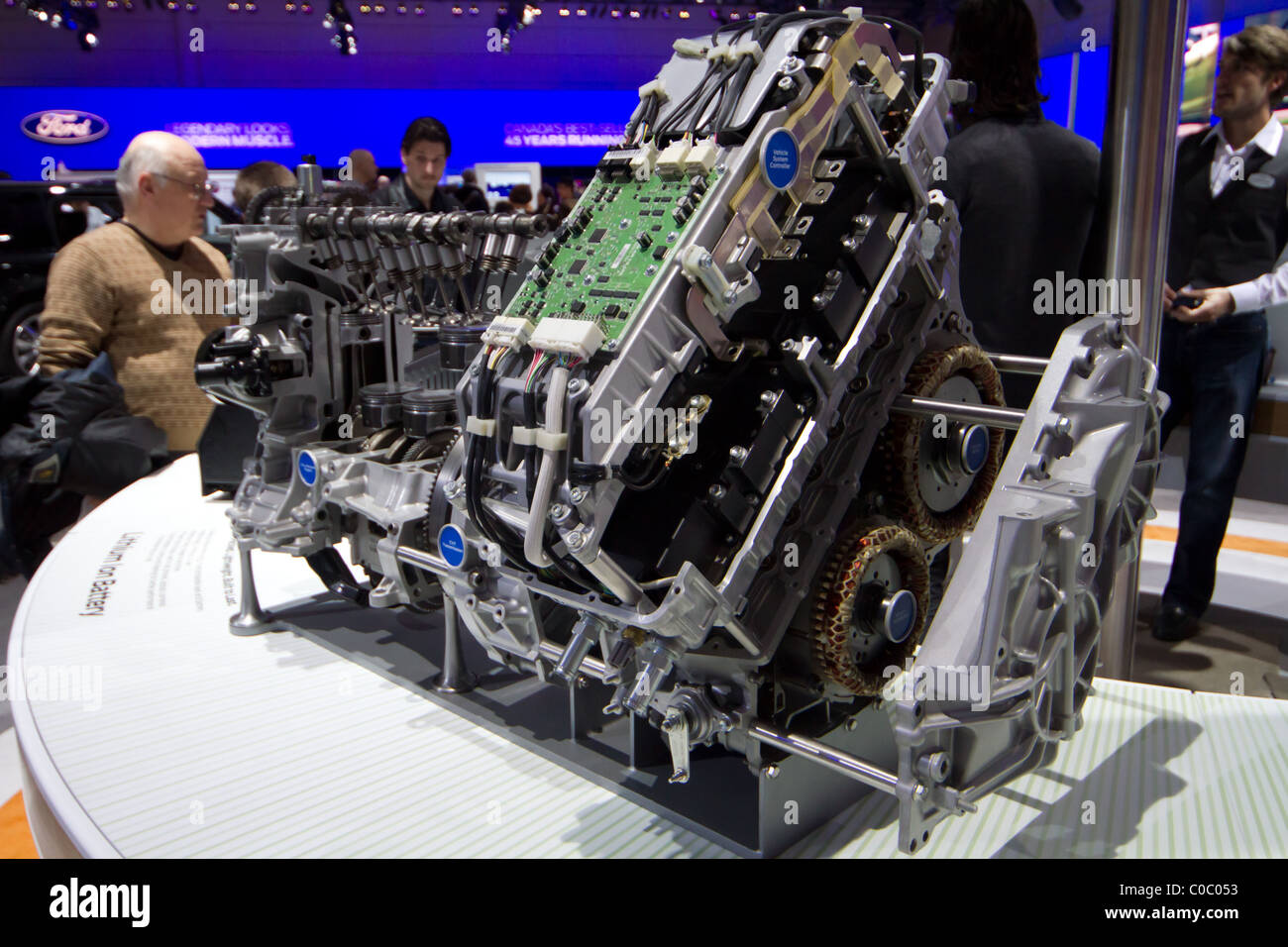 hybrid car vehicle engine Stock Photo