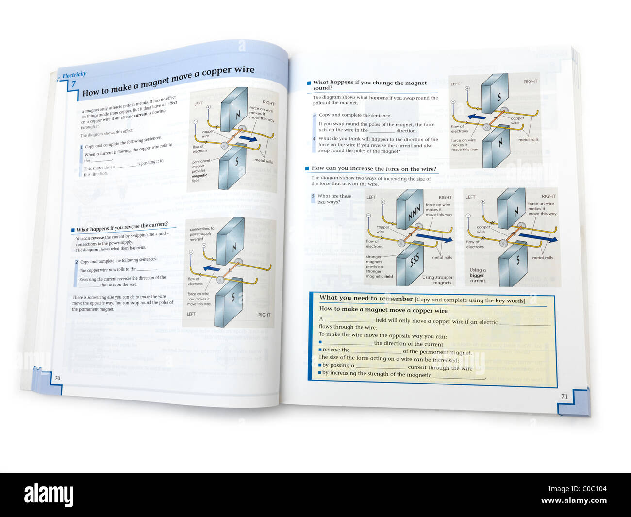 A Level Physics Textbook Showing Text Stock Photo