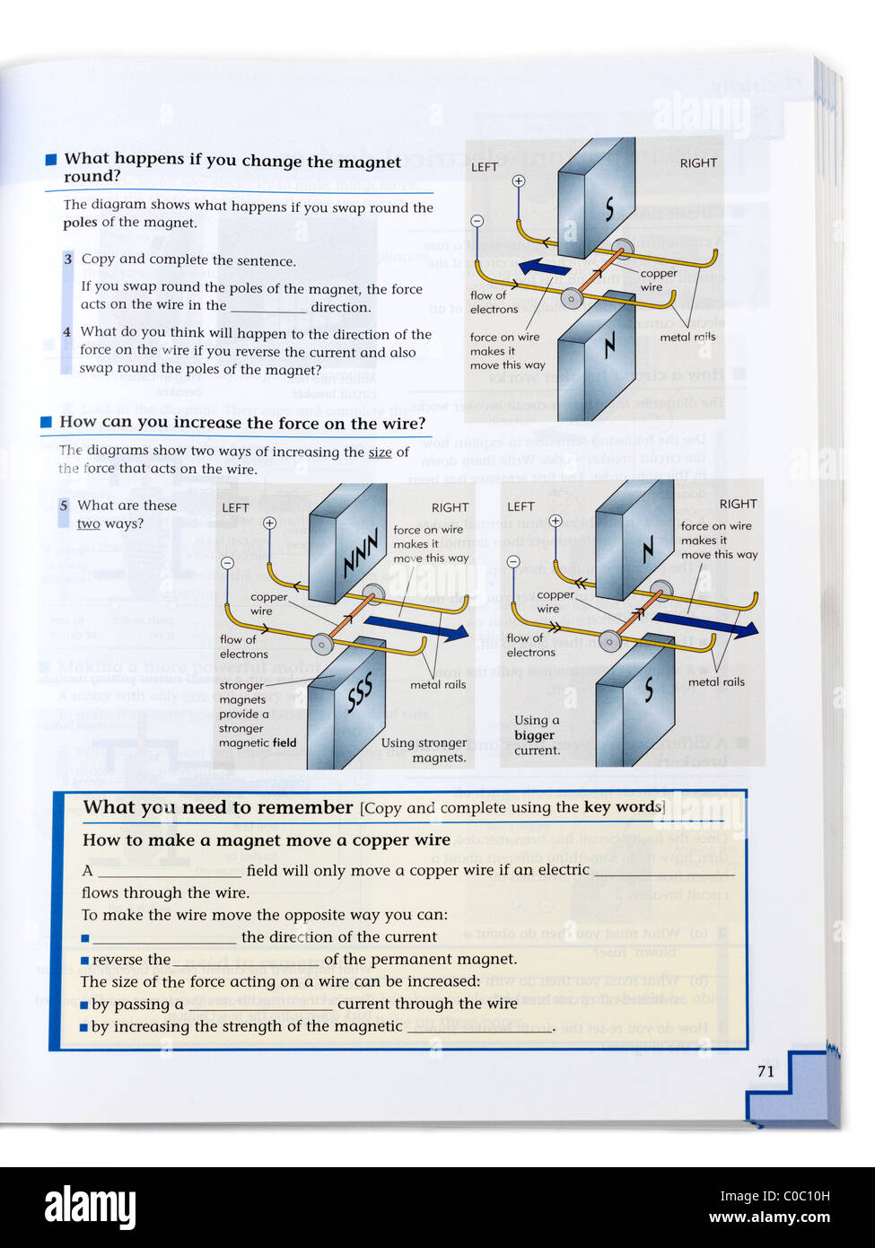 A Level Physics Textbook Showing Text Stock Photo