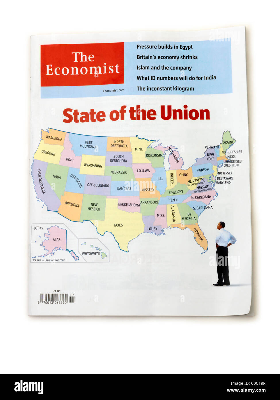 Economist News Magazine Stock Photo