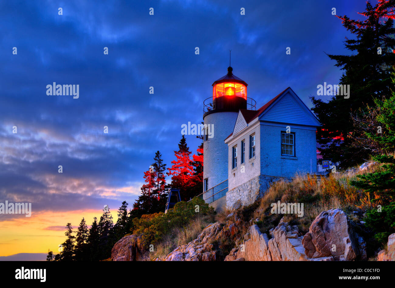 Bass Harbor Light, Bass Harbor, Acadia National Park, Maine, USA Stock Photo