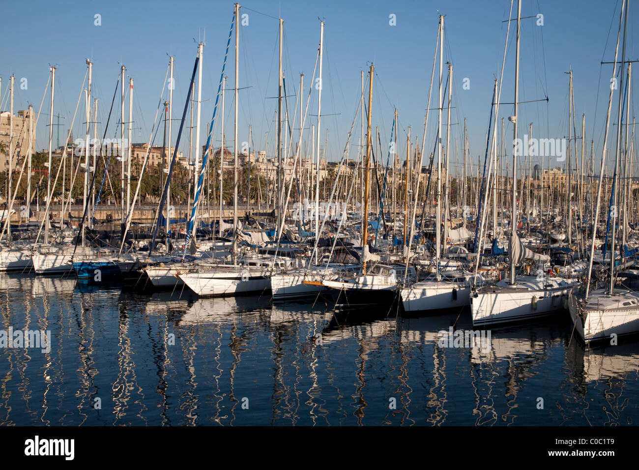 Port Vell in Barcelona, Catalonia, Spain Stock Photo