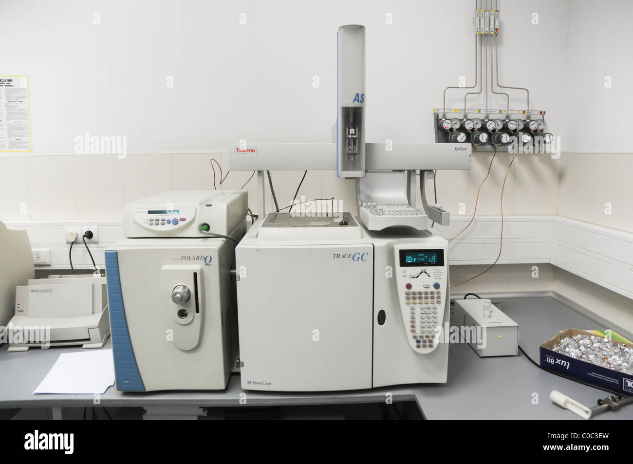 Trace Gas Chromatograph in The Central Forensic Laboratory of the Polish Police in Warsaw Stock Photo